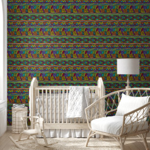 African Folk Art - Seamless Shapes Pattern 2 Wallpaper