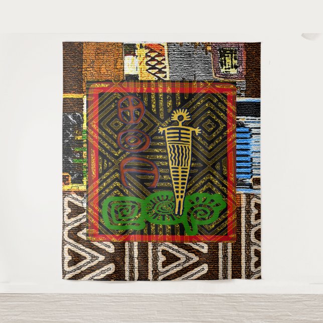 African Folk Art  Tapestry (Front)