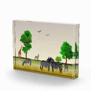 African game reserve photo block