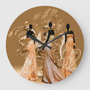 African Garden Party Large Clock