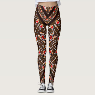 African Geometric pattern Leggings