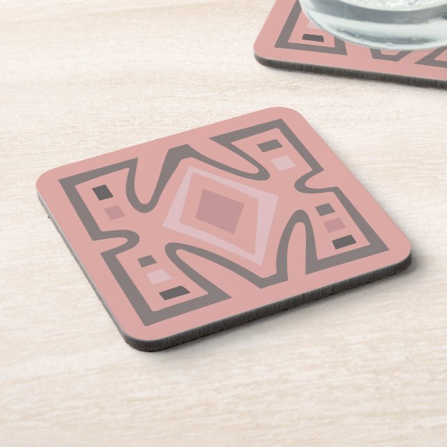 african geometric tribal pattern coaster (Left Side)