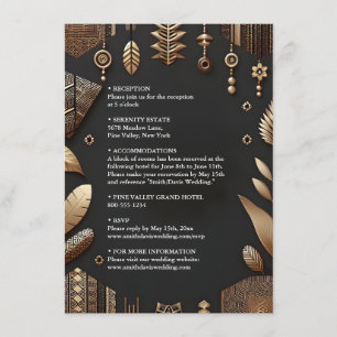 African Ghana Brown Traditional Nigeria Wedding Enclosure Card
