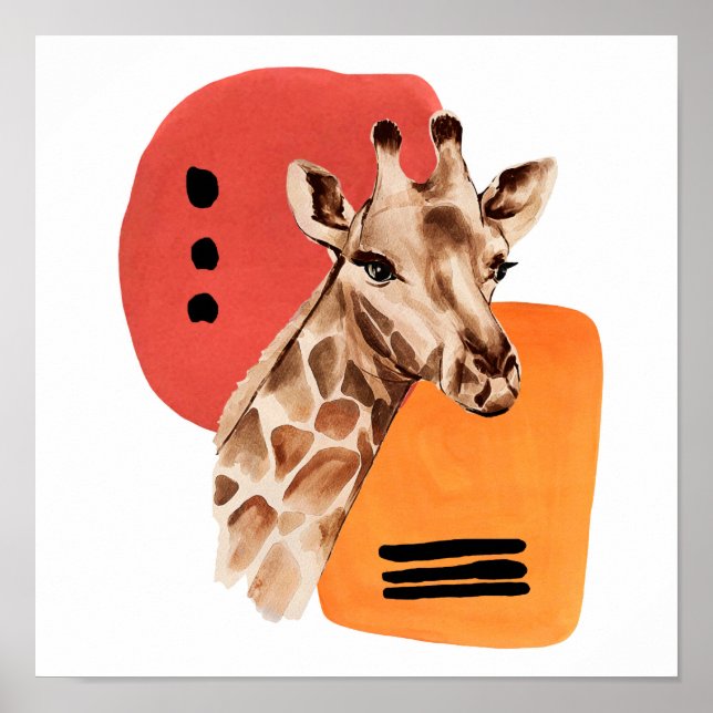 African Giraffe Poster (Front)