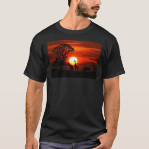 African Giraffe Sunset Classic T-Shirt