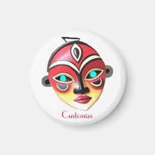 African Girl Face Mask Thunder_Cove  Magnet