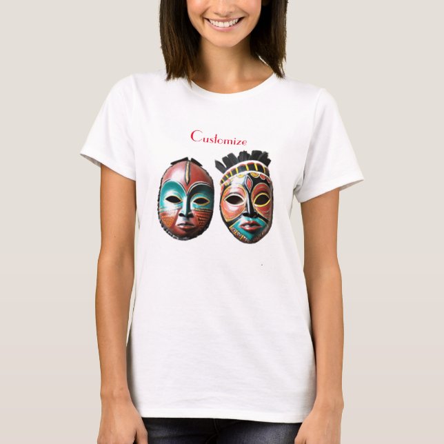 African Girl Face Masks Thunder_Cove  T-Shirt (Front)