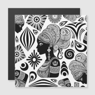 African Girl Portrait Tribal Tattoo