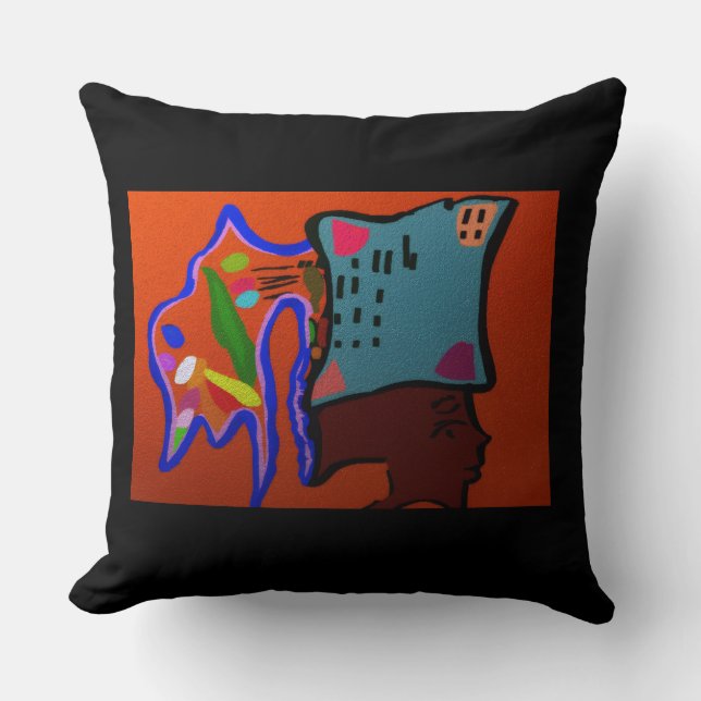 African Gladiator Prince Cushion (Front)