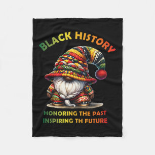 African Gnome Black History Month Celebrating  Fleece Blanket