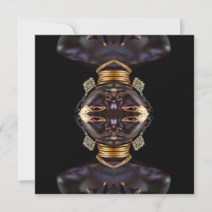 African Goddess Faux  Card