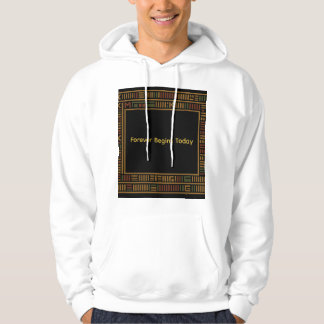 African Gold Kente Pattern Hoodie