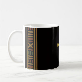 African Gold Kente Pattern Mug