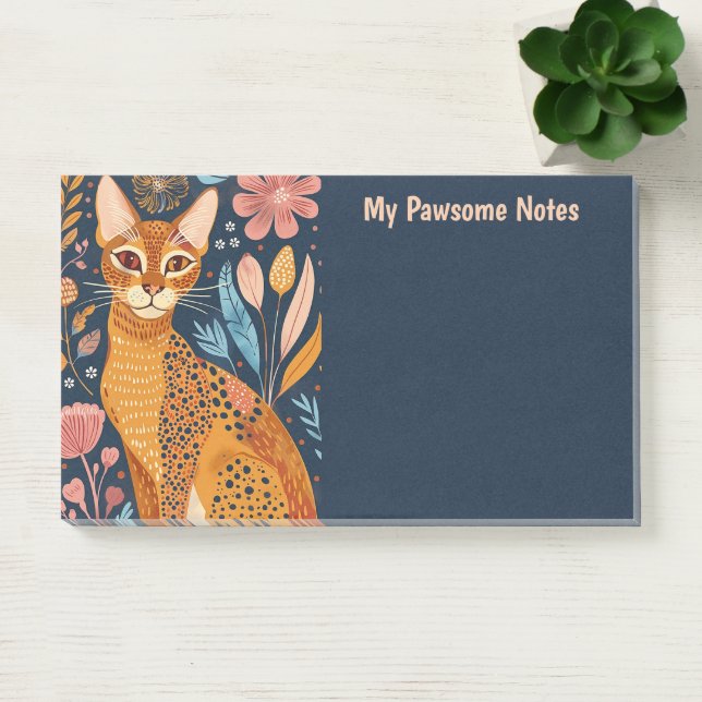 African Golden Cat Boho My Pawsome Personal Post-it Notes (Office)