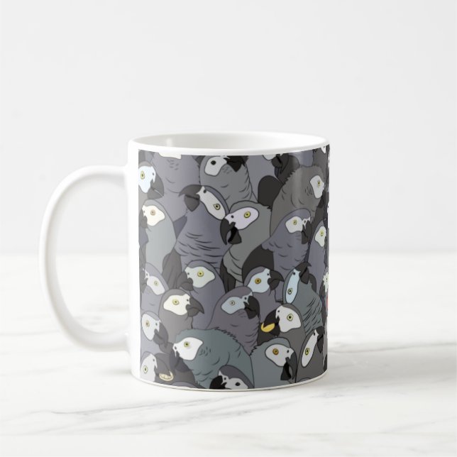 African Gray Parrots Coffee Mug (Left)