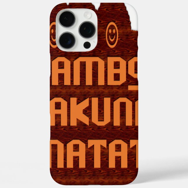 African Greeting: Jambo Hakuna Matata Wood Design Case-Mate iPhone Case (Back)
