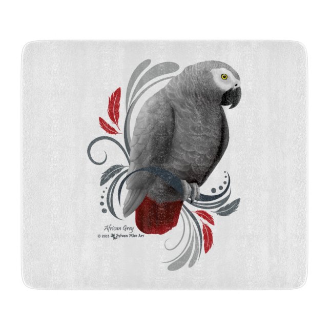 African Grey Cutting Board (Front)