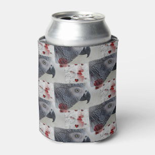 African Grey Love Letters Can Cooler