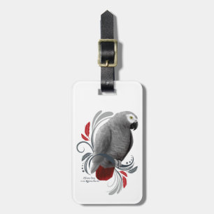 African Grey Luggage Tag