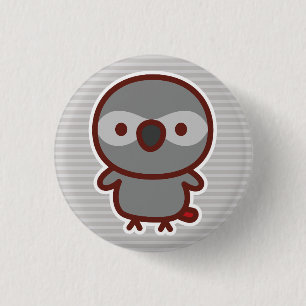 African Grey Parrot 3 Cm Round Badge