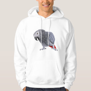 African Grey Parrot Bird Hoodie