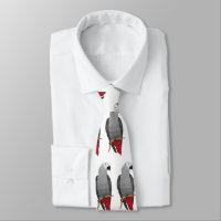 African grey parrot cartoon illustration