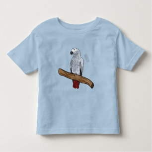 African grey parrot cartoon illustration  toddler T-Shirt