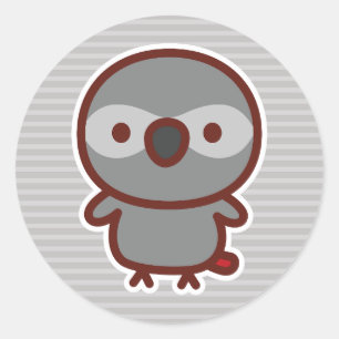 African Grey Parrot Classic Round Sticker