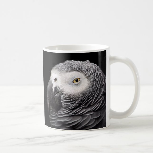 African Grey Parrot Coffee Mug (Right)