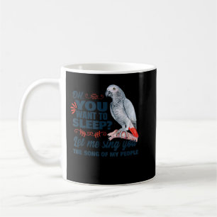 African grey parrot  coffee mug