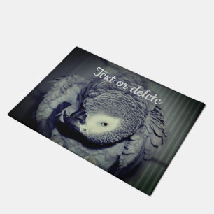 African Grey Parrot Cute Bird 2 Personalized Doormat