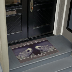 African Grey Parrot Cute Bird Personalised Doormat