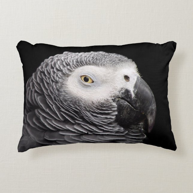 African Grey Parrot Decorative Cushion (Front)