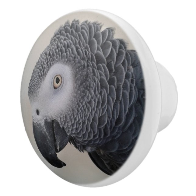 African Grey Parrot Dresser Knobs (Right)