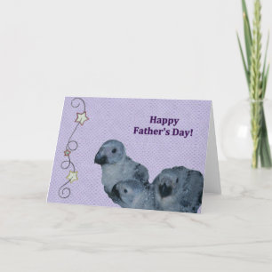 African Grey Parrot Father's Day Card