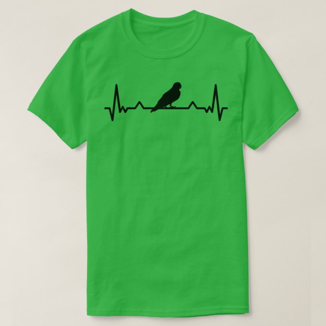 African grey parrot heartbeat bird parrot gift 1 T-Shirt (Design Front)