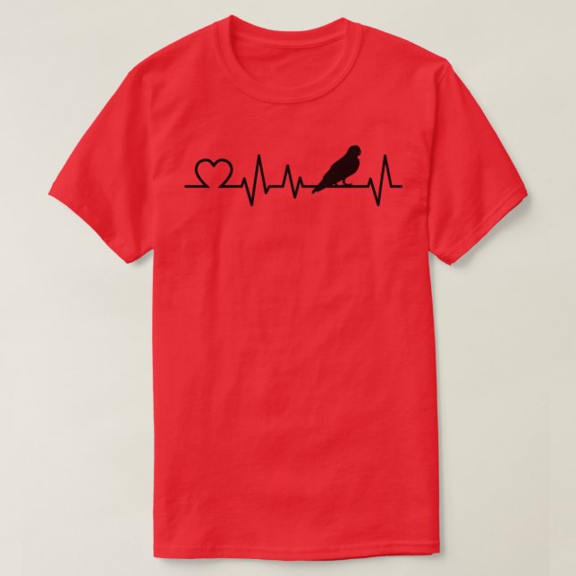 African grey parrot heartbeat bird parrot gift 2 T-Shirt (Design Front)
