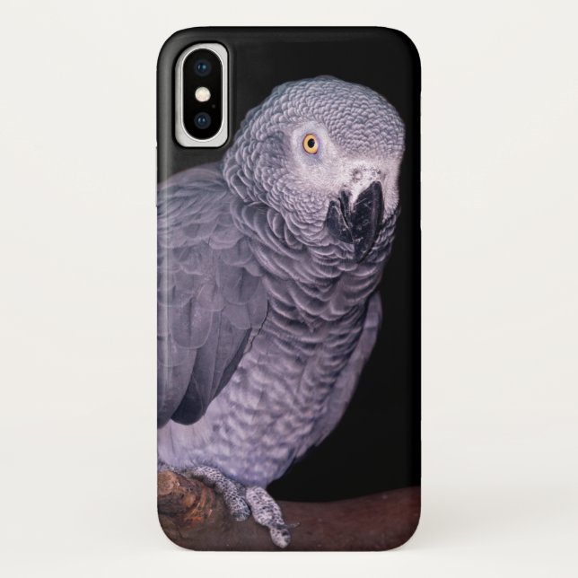 African Grey Parrot iPhone X Case (Back)