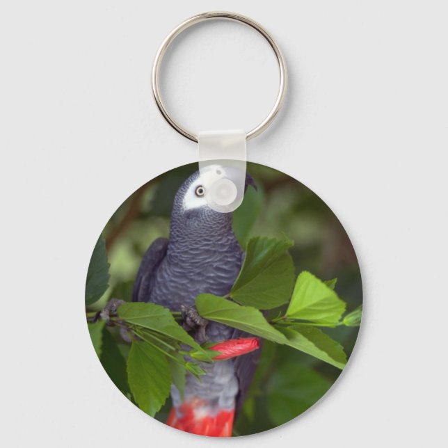 African grey parrot key ring (Front)