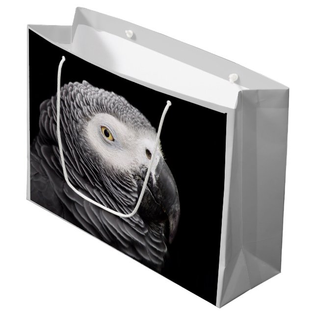 African Grey Parrot Large Gift Bag (Front Angled)