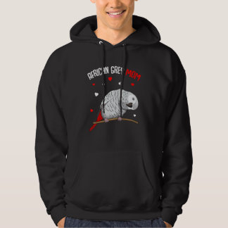 African Grey Parrot Mum Love Funny Women Hoodie