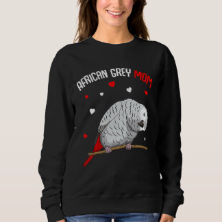 African Grey Parrot Mum Love Funny Women Sweatshirt