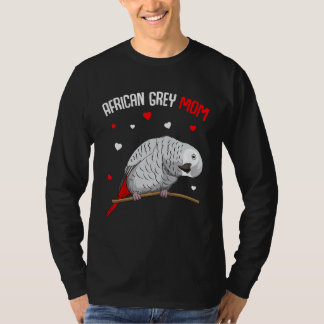 African Grey Parrot Mum Love Funny Women T-Shirt