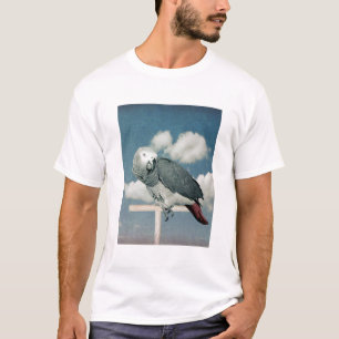 African Grey Parrot on a T-shirt