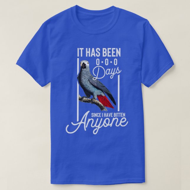 African Grey Parrot Parakeet Birds T-Shirt (Design Front)