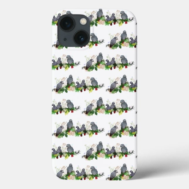 African Grey Parrot Party iPad Case (Back)