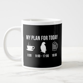 African Grey Parrot Pet Bird Keeping Plan Today  Large Coffee Mug