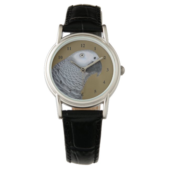 African Grey Parrot Profile Watch (Front)
