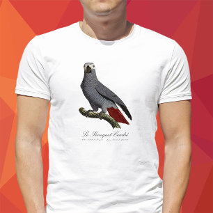 African grey parrot, Psittacus erithacus, vintage T-Shirt