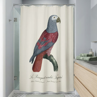 African Grey Parrot Red Factor Psittacus Erithacus Shower Curtain